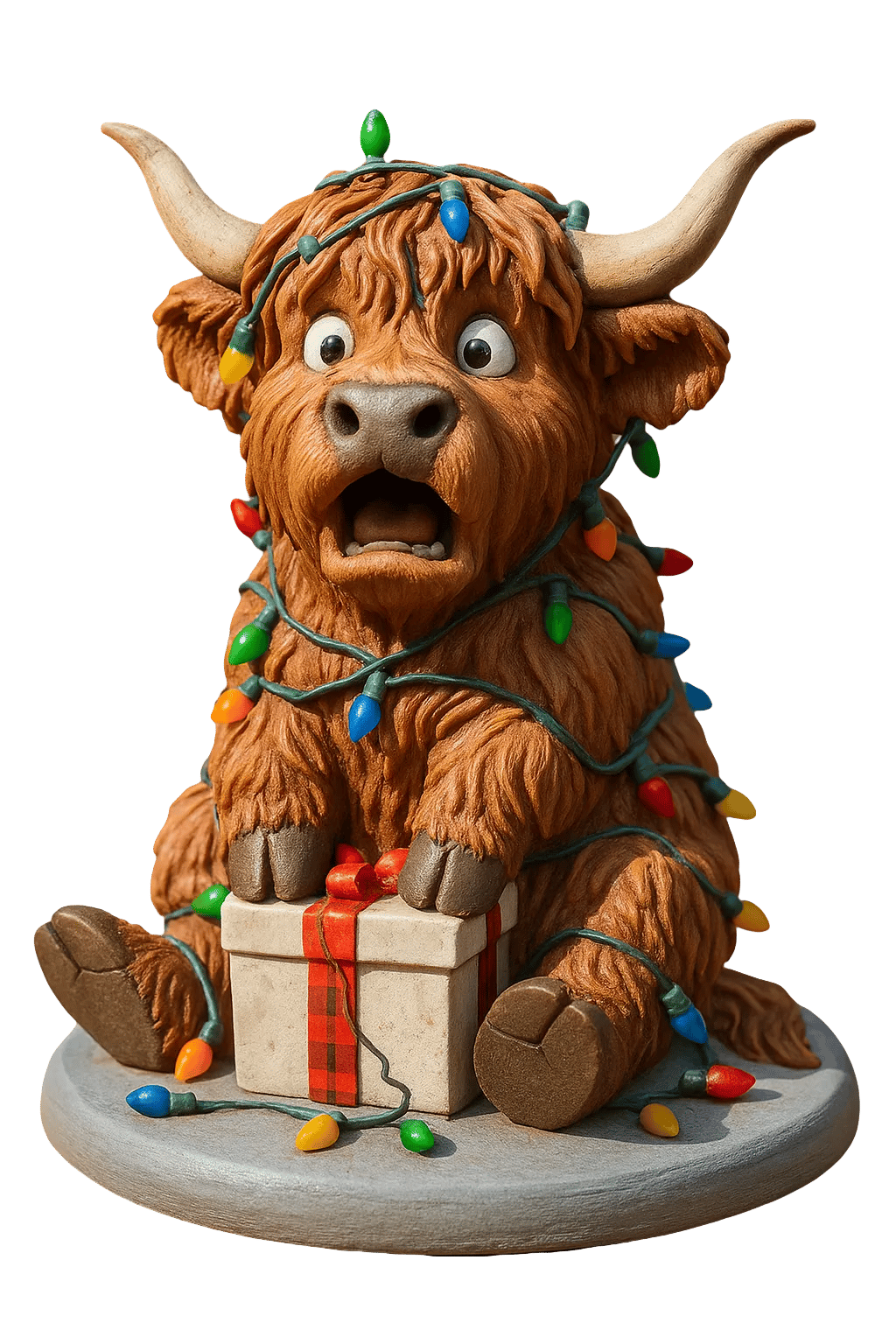 đźHighland Cow Adventskalender 2025đâš - 3D Handgjord Highland Cow Doll (24 st)