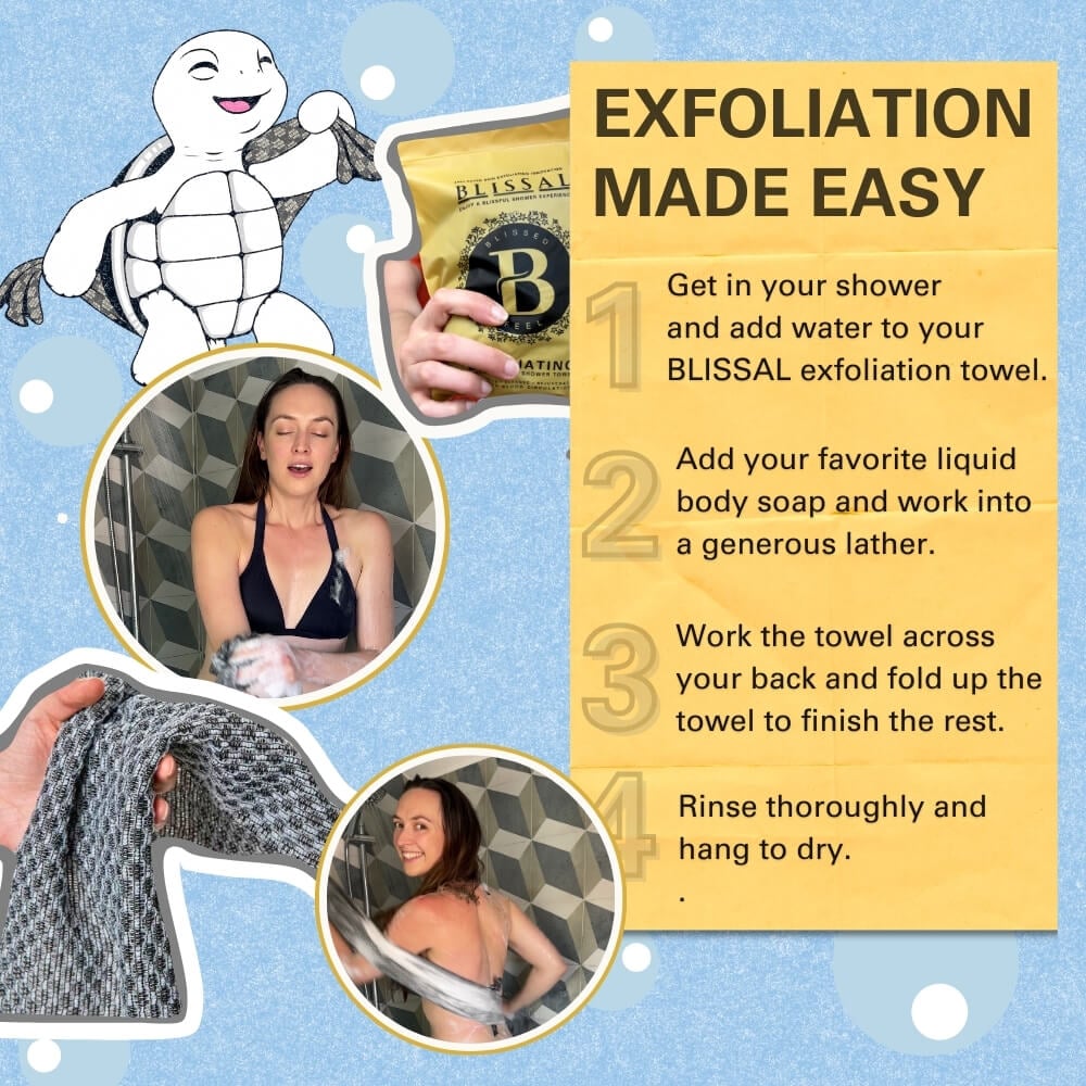 đ§ŒExfolierande antibakteriell duschhanddukđż