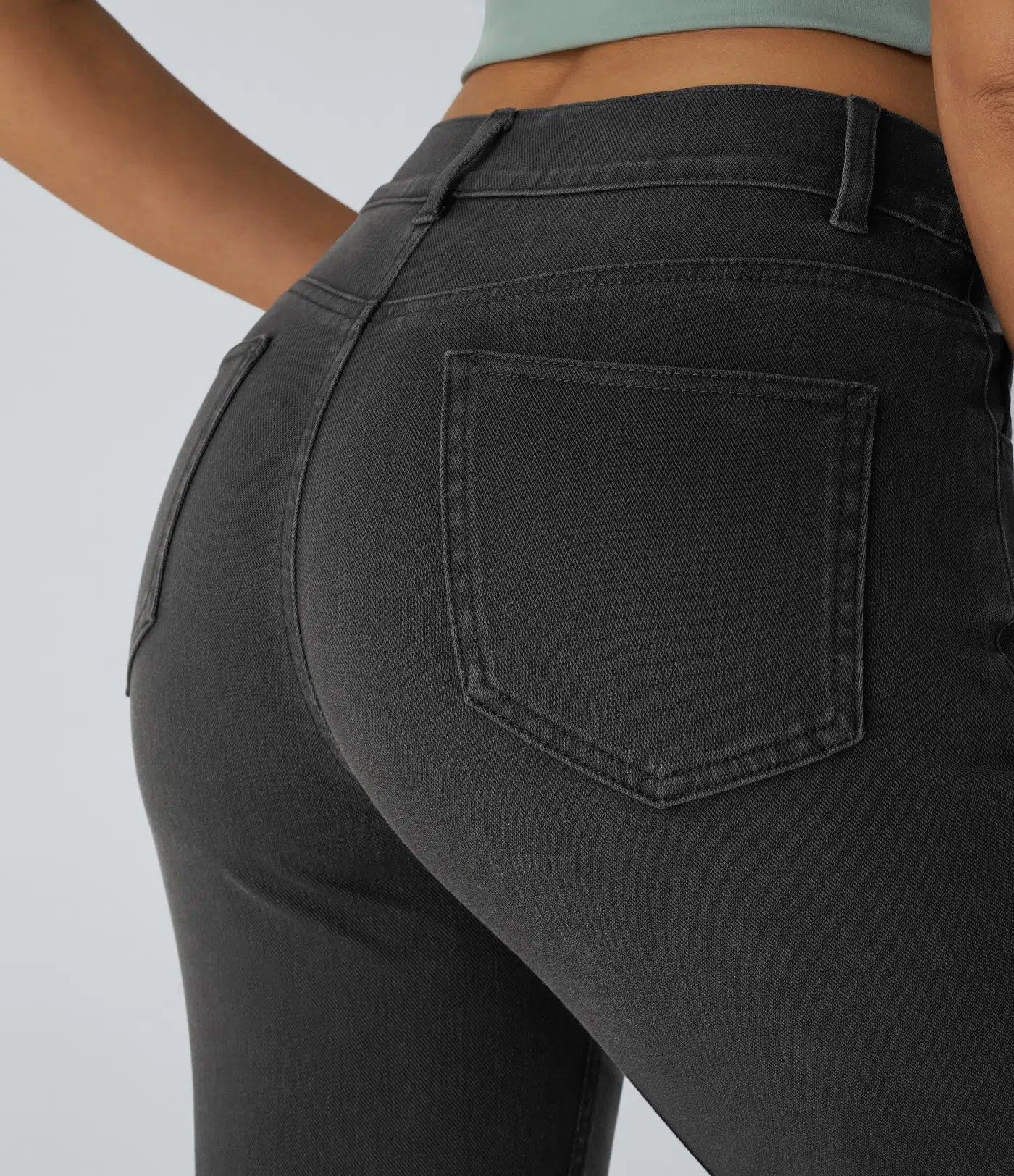 Elastiska och bekväma byxor med hög midja/Elastische & Comfortabele Broek Met Hoge Taille