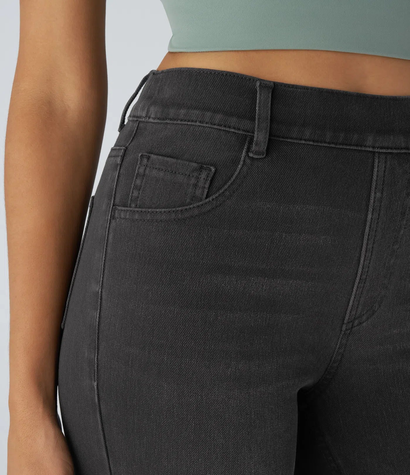 Elastiska och bekväma byxor med hög midja/Elastische & Comfortabele Broek Met Hoge Taille