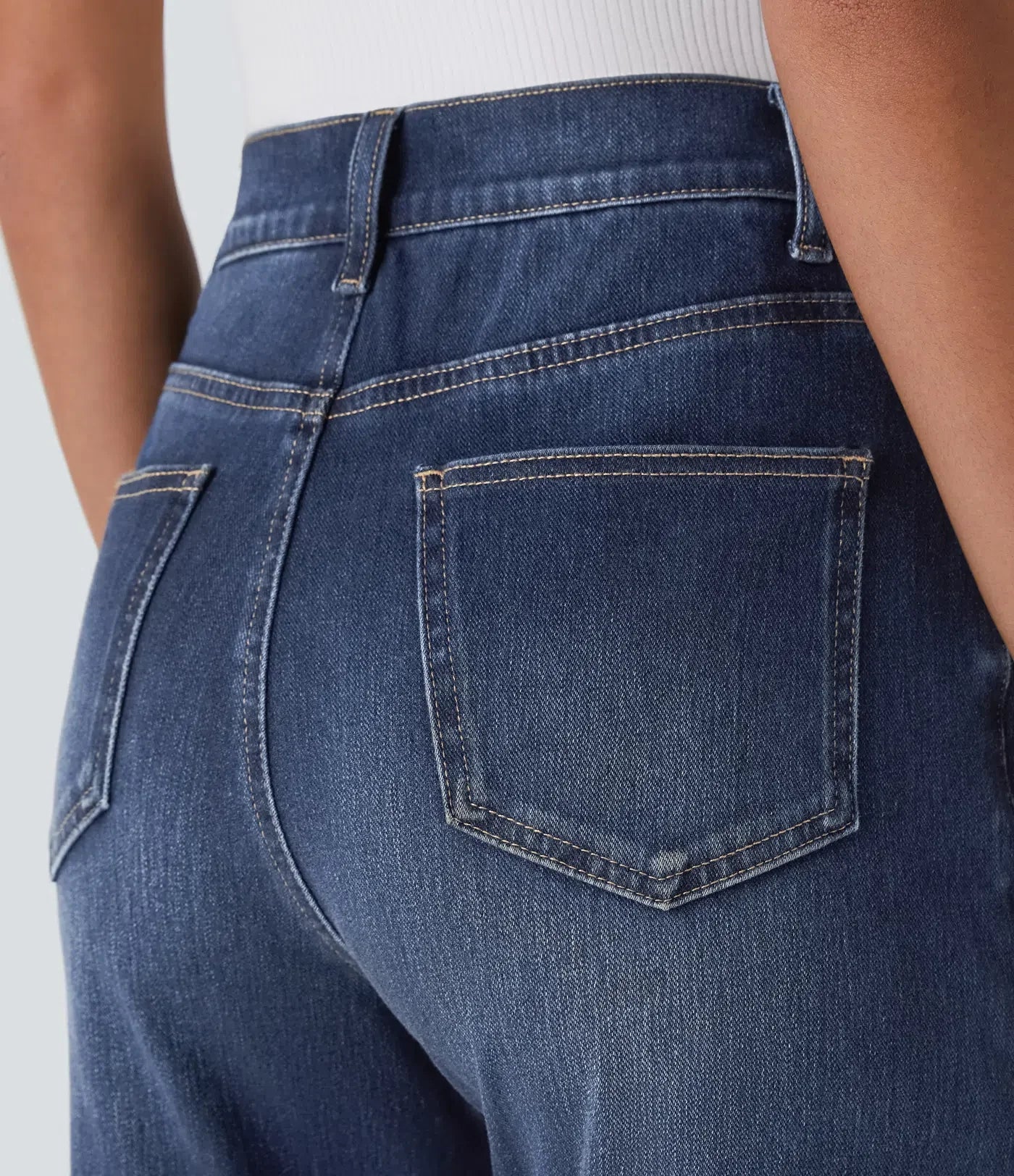 Elastiska och bekväma byxor med hög midja/Elastische & Comfortabele Broek Met Hoge Taille