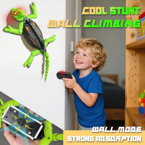 Infraröd väggklättrande gekko-leksak med ljus 🦎✨
